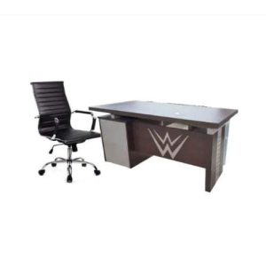 1.4Mtr Office Desk + Blaze Leather chairs