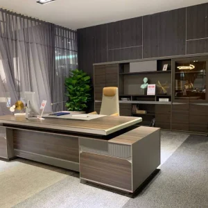 3 Meter Modern Executive Table & Bookshelf