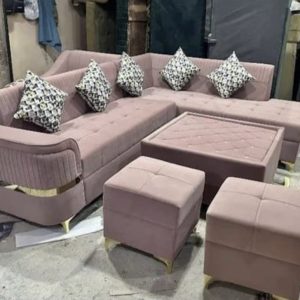 7 Seater Modern Exclusive Design L Corner Sofa Set With Soft Pillow For Living Room,