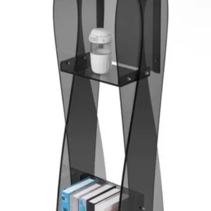 Acrylic-Black-Podium-Stand-with-Storage-Shelf-Plexiglass-Pulpits