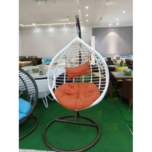 Adult Hanging Egg Shaped Swing Chair With Metal Stand
