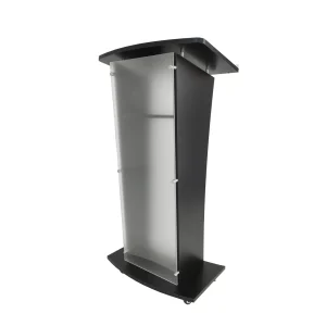 Black Wood Acrylic Podium Church Pulpit School Debate Lectern