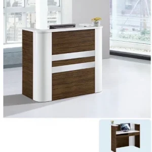 Brown Stripe Reception Office Table 1.2mtre