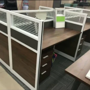 Brown Workstation for 4 persons