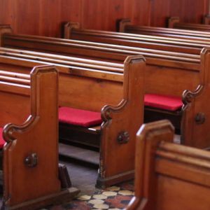 Wooden Church Pew.