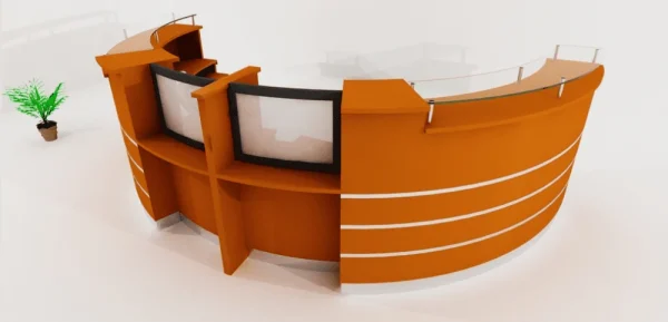 Crescent Reception desk - 5.4metre