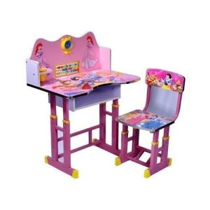 Disney Character Study Table And Chair-Pink