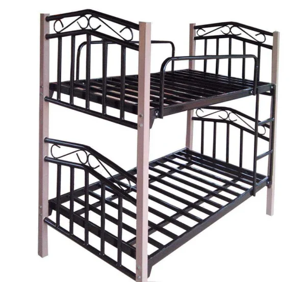 Double Bunk Metal Bed Black
