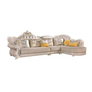 Europe Style Fabric Leather Living Room Sofas Modern L Shape Sofa Set  2.