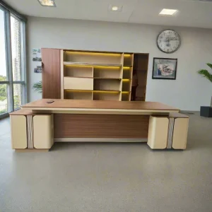 Executive Office Desk & Bookshelf 2.4meters