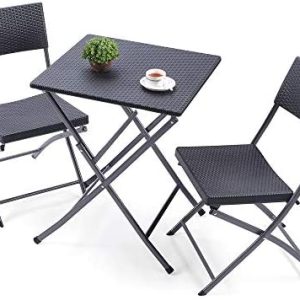Foldable Learning Chair Plastic Chair – Black