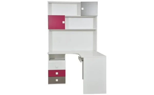 Grey And Magenta Study Table For Kids