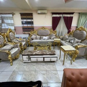 Grey Victorian royal sofa Set