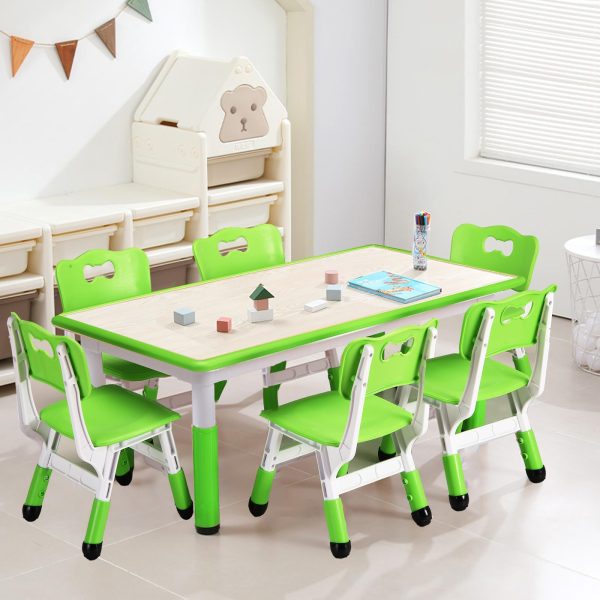 Height Adjustable Kids Table and Chairs Sets Multi Activity Desk for Ages 2-10.