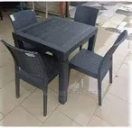High-Quality-Plastic-Table-Chair Ash color