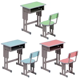 Kids Desk Chair Set Height Adjustable Children School Study Table Chair-Set