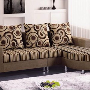 L Shape Fabric Sofa Set
