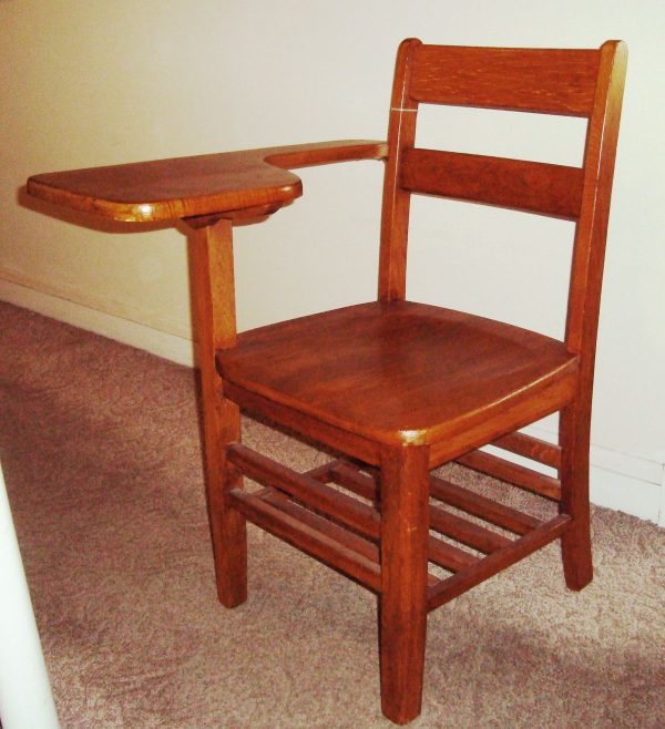Lecture-Chair-Wooden-Brand-with-writing-Pad - Strong