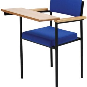 Lecture Writing Chair – Blue With Ply Wood Pad