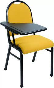 Lecture-Chair-with-writing Pad-yellow.