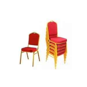 Metal Fabric Banquet Chair 6 Pieces.