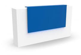 Modern-Wood-Reception-Table-2mtr-white-and-blue