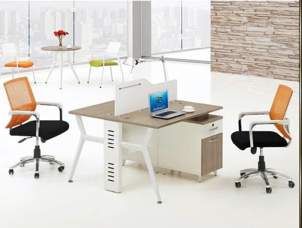 Two Person Workstation with Drawer