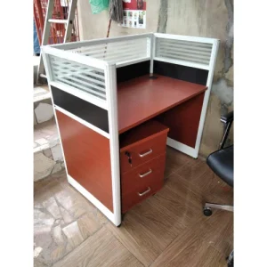 Single Office Cubicle with Mobile Drawer