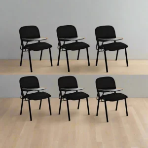 Ergonomic Lecture Chair With Writing Pad – Black 003
