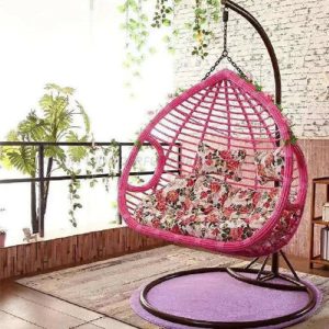 Outdoor Hanging Swing Chair Pink