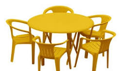 Round Plastic Table with Chairs