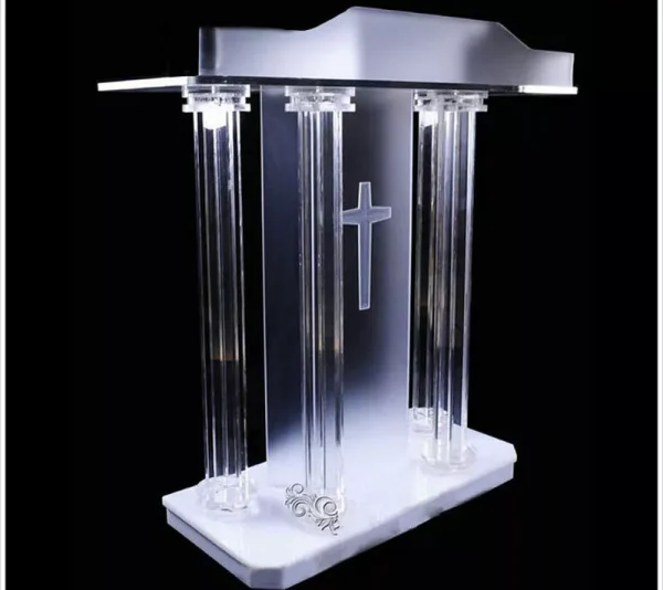 Plexiglass-Church-Speech-Podium-Acrylic-Lectern-for-Pulpit-Event-Wedding-Prayer