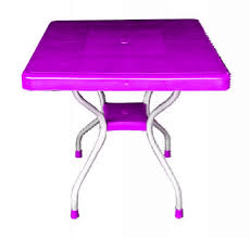 Purple Cruise Plastic Table with Aluminum Legs – Purple