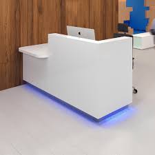 Reception Desk 0015 Complete White Body