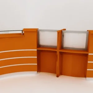 New Modern Glass Top Office Reception Desk
