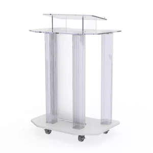 Acrylic Podium Wood Pulpit-Large-Lectern for Church, School & Conference