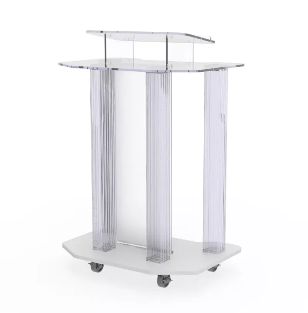 Acrylic Podium Wood Pulpit-Large-Lectern for Church, School & Conference