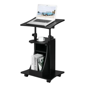 Rolling-Lectern-Podium-Presentation-Stand-Church-Pulpit-with-Storage-Compartment