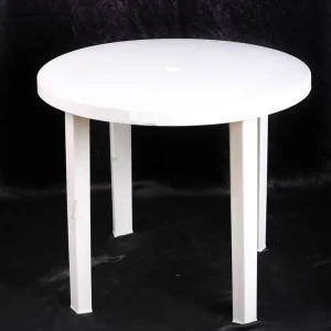 Round Plastic Table by 4 – White