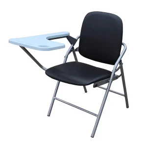 Spacecrafts Folding Study Chair with Writing Pad Alloy Steel – Black