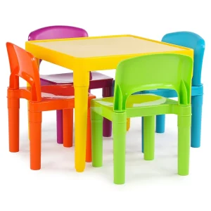 Tot-Tutors-TC657-Kids-Plastic-Table-and-4-Chairs-Set-Durable-and-easy-to-clean