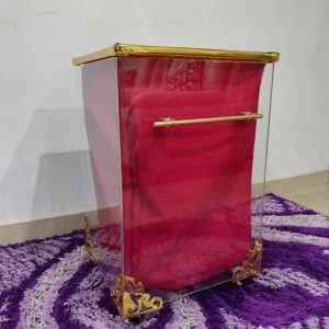 Velvet Church Offering Bag in Acrylic Box