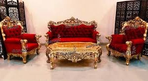 royal sofa set red colour