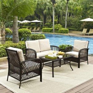 4 Piece Rattan with Cushion