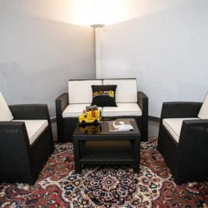 4 -Seater Lounge Set  & Glass Top Table