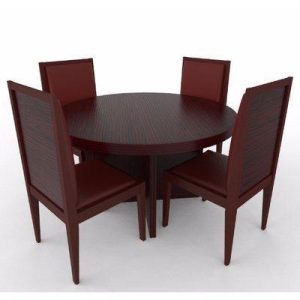 4-Seaters-Dining-Set-Red-Brown.