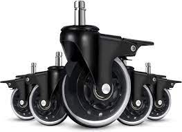 5pcs Wheels for Office Chairs, Universal Durable Office Chair Castors ( Click to view more related images )