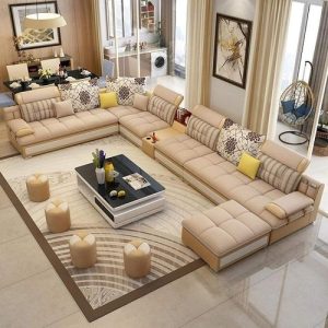 8 Seater Rectangular Luxury Modern U Shaped Sofa