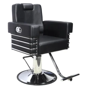 All Purpose Salon Chair, Hydraulic Adjustable Height, Reclinable Back