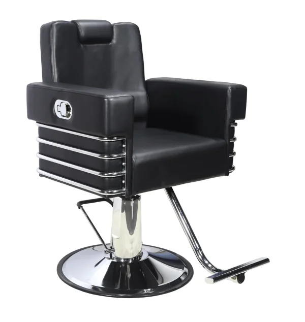All Purpose Salon Chair, Hydraulic Adjustable Height, Reclinable Back